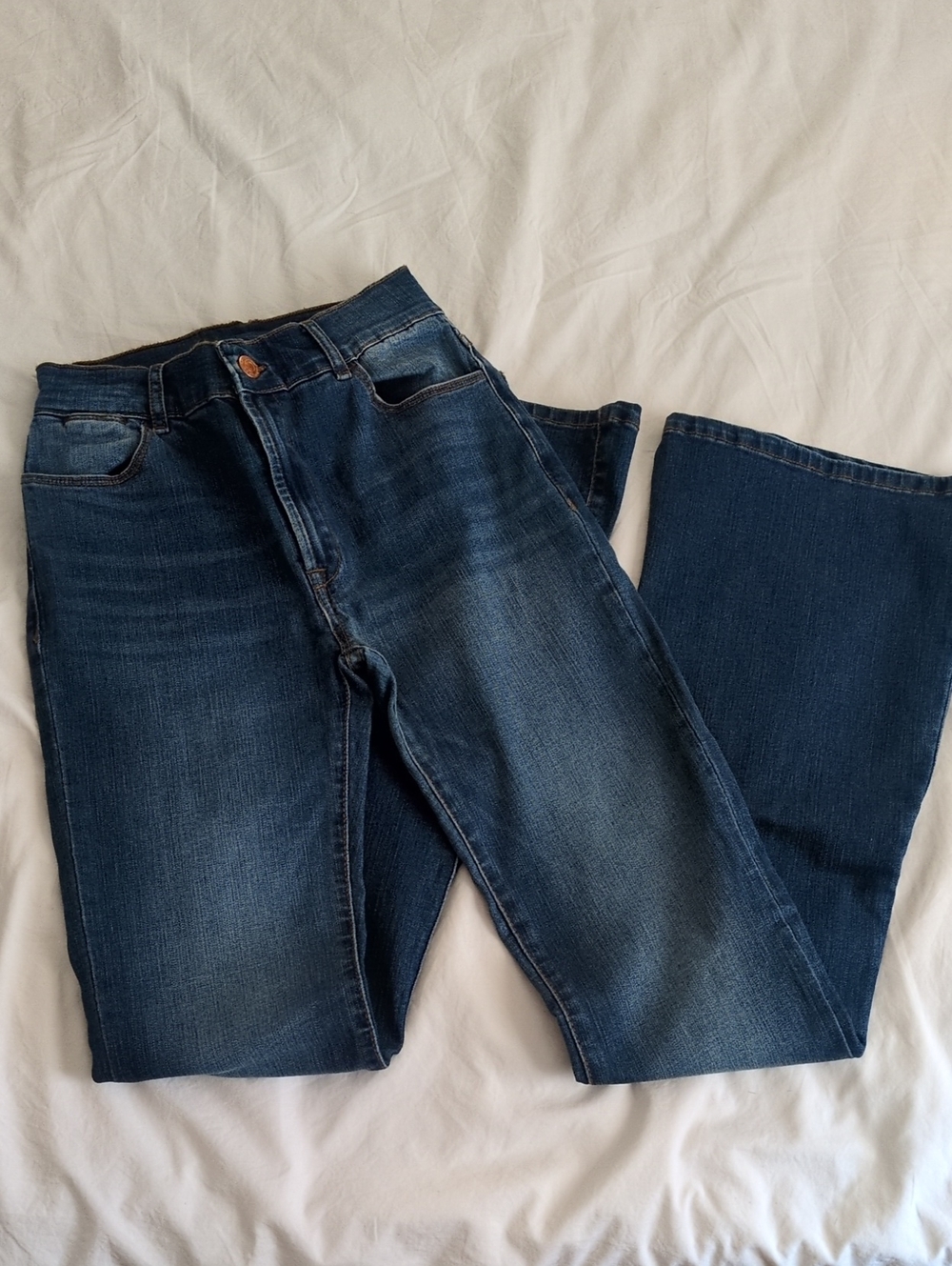 Reclaimed Vintage Dark Blue Bootcut Jeans